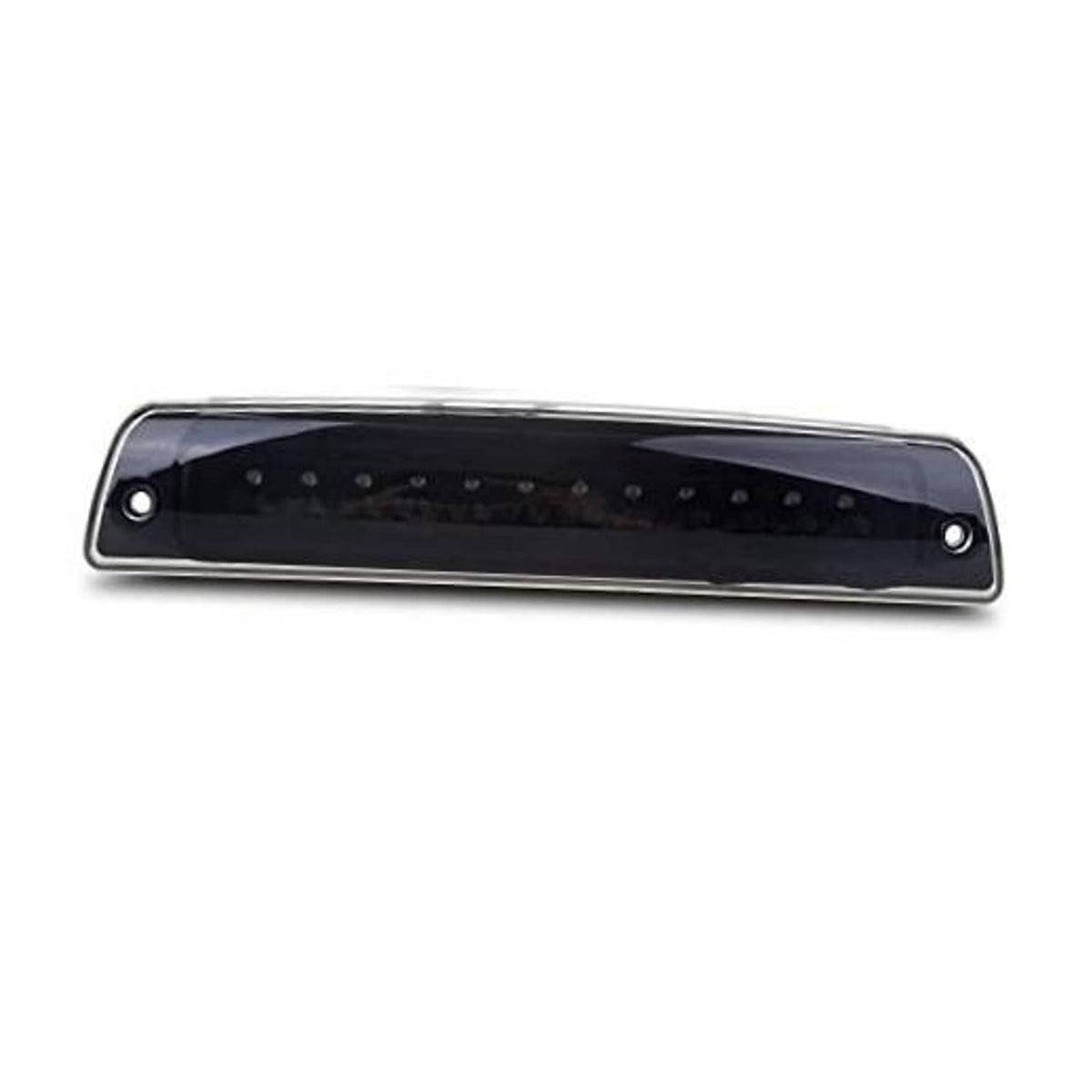 LED 3rd brake light bar, black housing with smoke lens and clear edge mounting holes