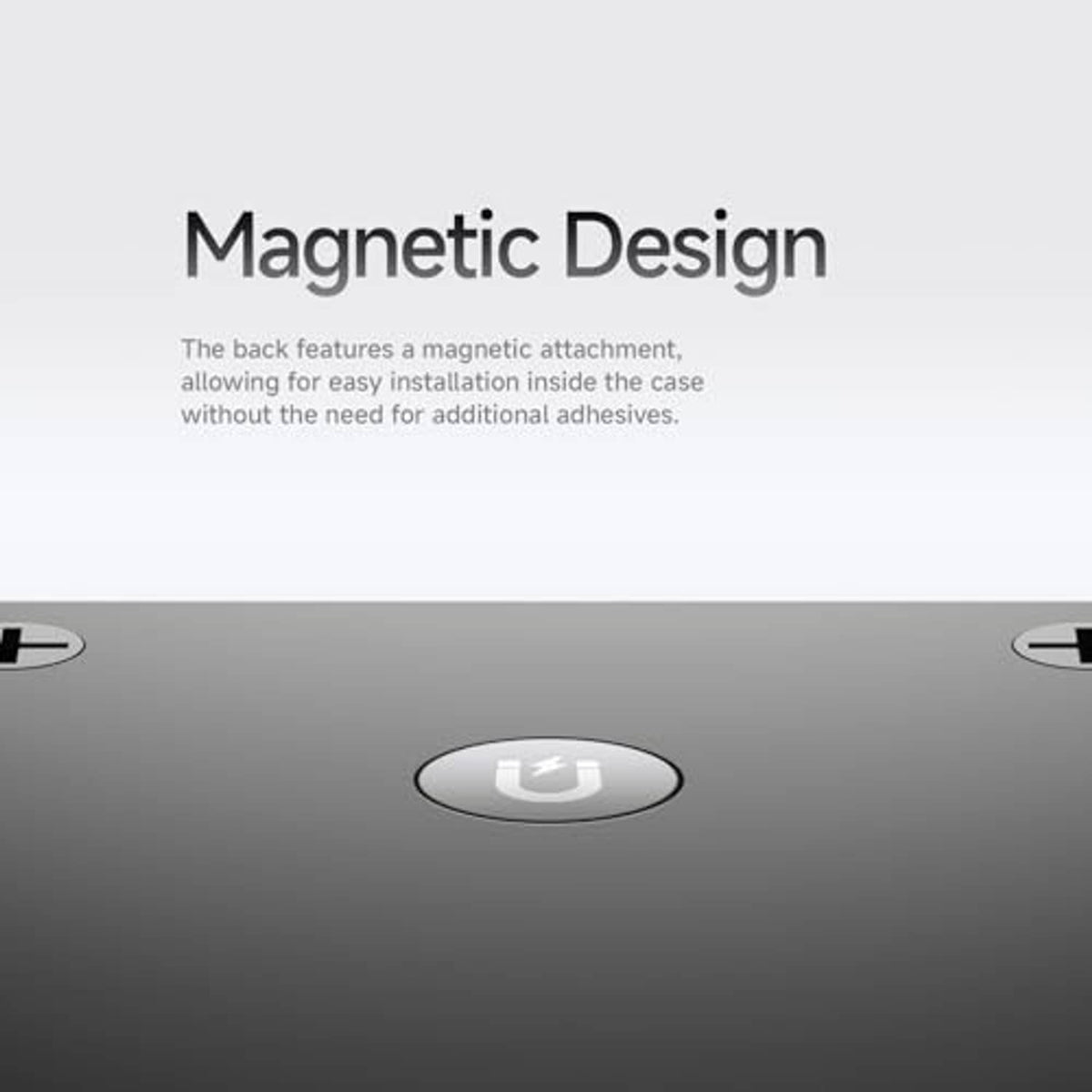 Fan hub with magnetic mounting concept shown on the top panel