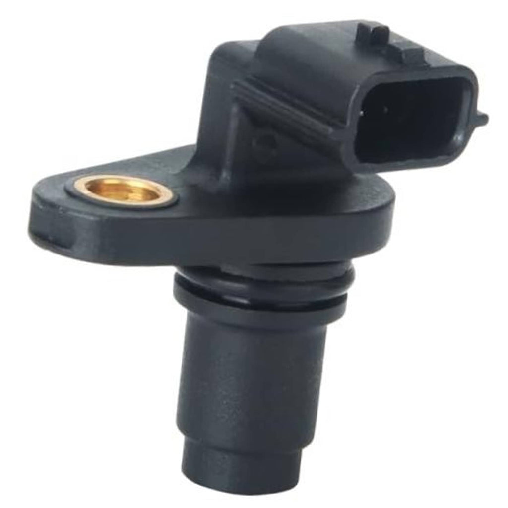 Black camshaft position sensor with mounting tab and electrical connector