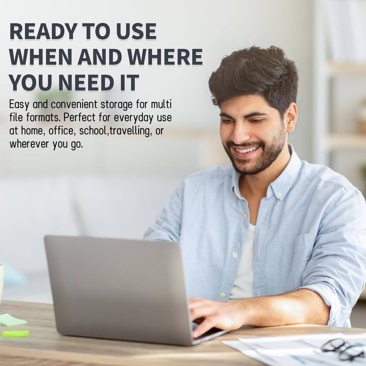 Person using a laptop for file storage and everyday backup