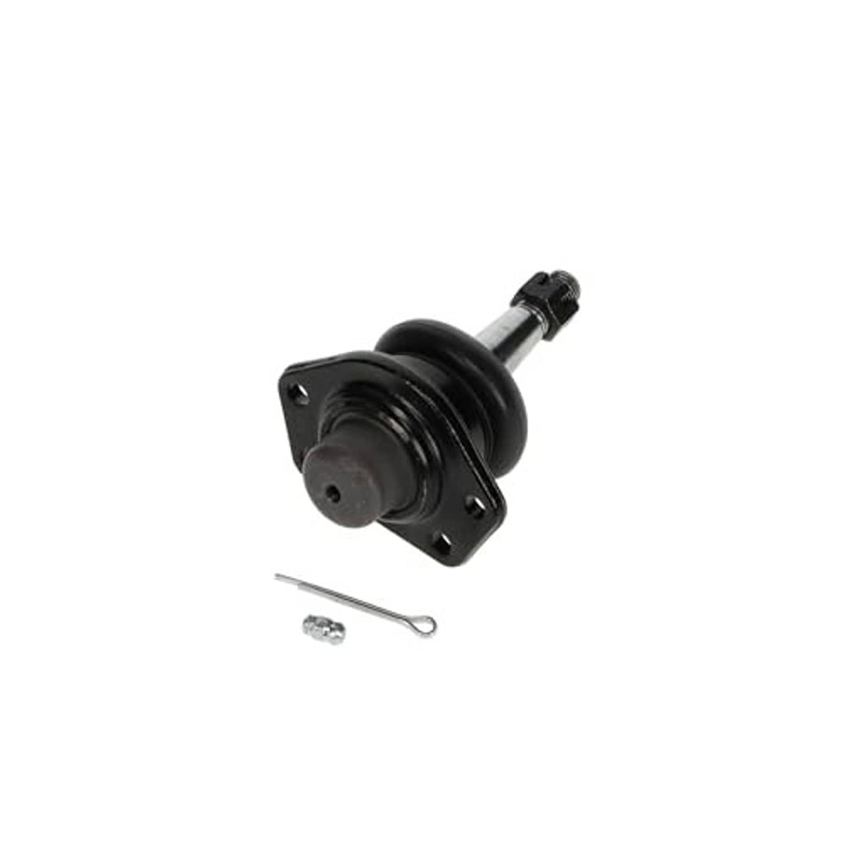 Front upper suspension ball joint assembly with black mounting plate and hardware