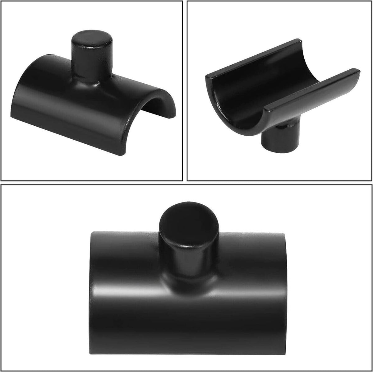 Black torsion key tool end cap and angled adapter pieces
