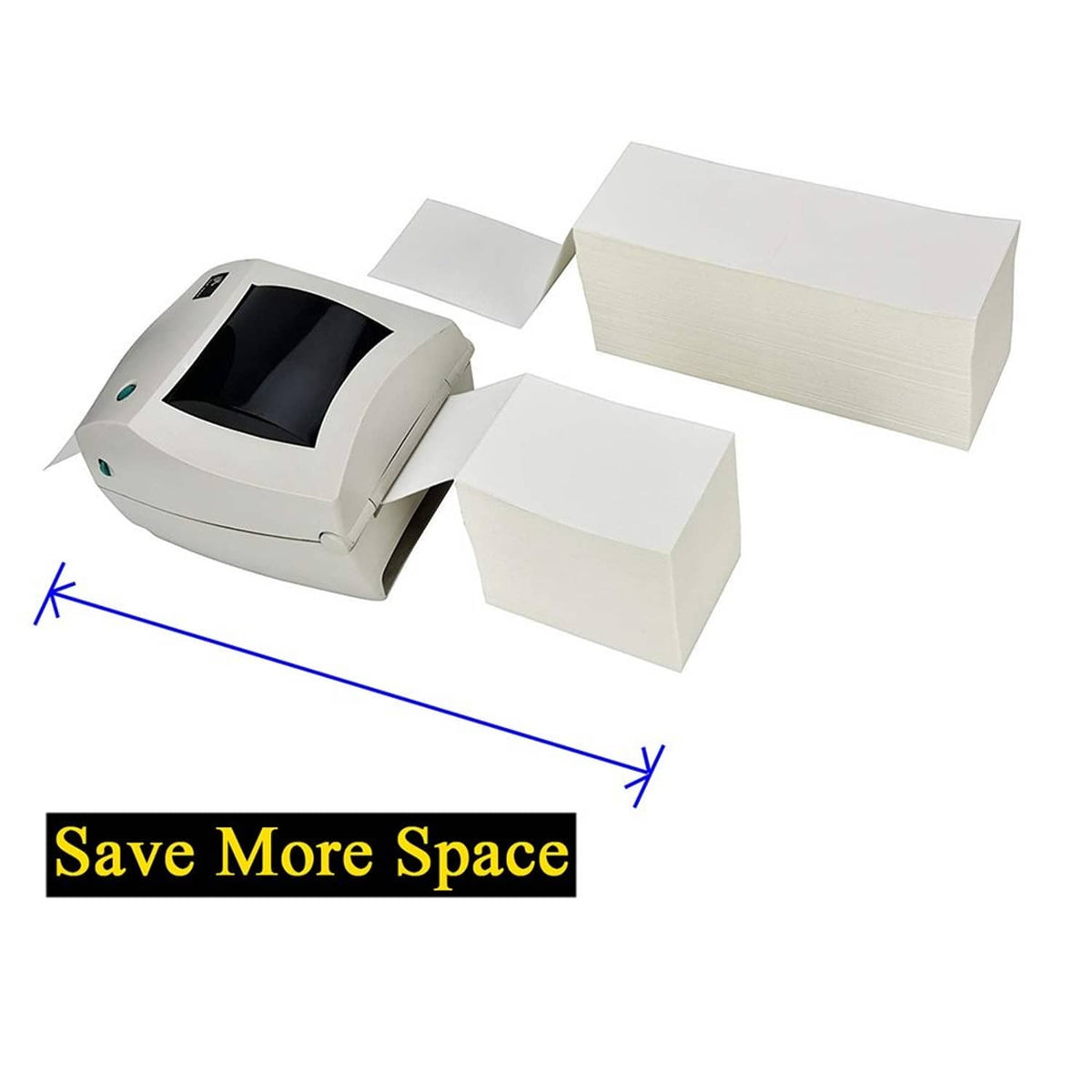 4 x 6 white direct thermal shipping labels in compact storage boxes