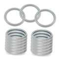 Transmission oil drain plug crush washers, silver metal rings (15-pack)