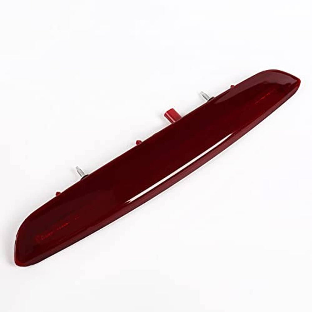 Red third brake light housing bar with mounting studs and screw holes
