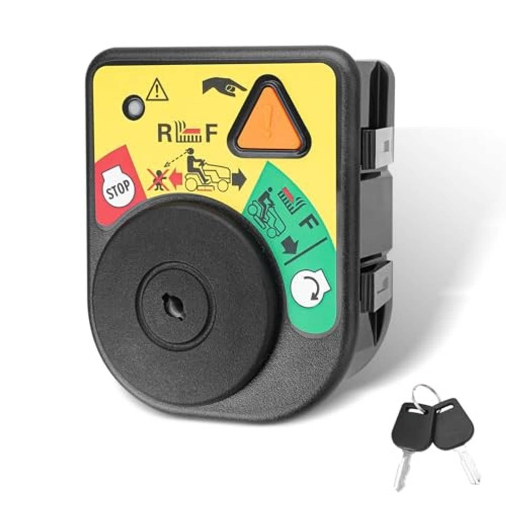 Ignition switch module with two keys, front view of key cylinder