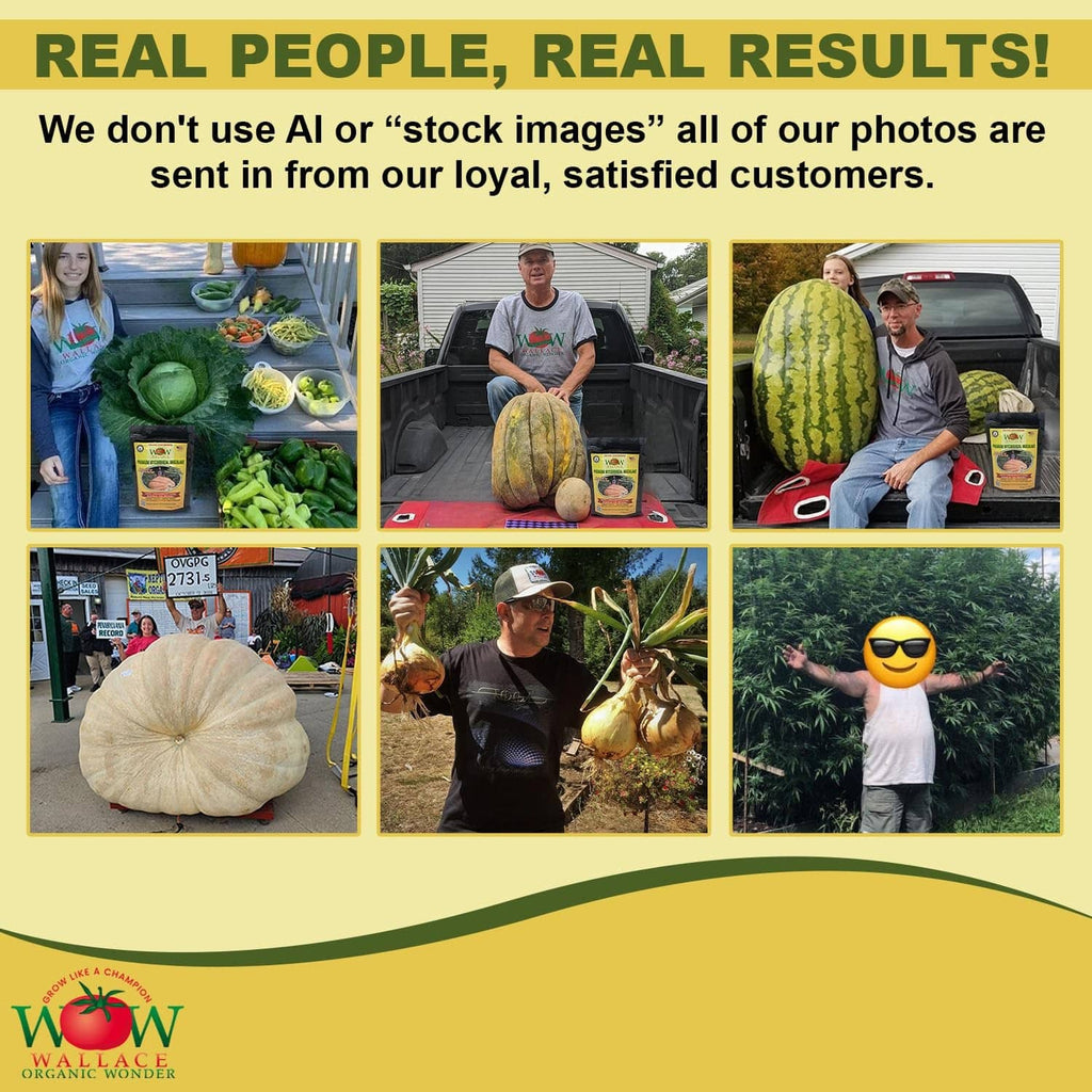 Mycorrhizal inoculant pouch featured among customer results photos