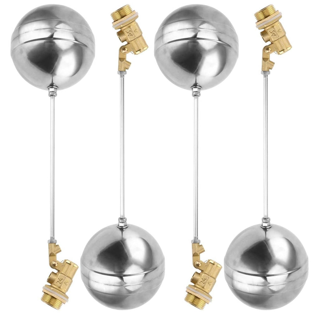 Stainless steel float ball valve with 3/4 in brass inlet and control rod