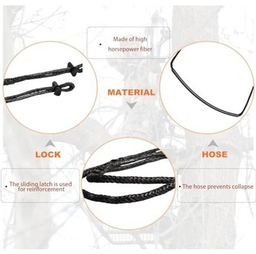 Braided rope climbing aider cord with lock and reinforced hose-style section