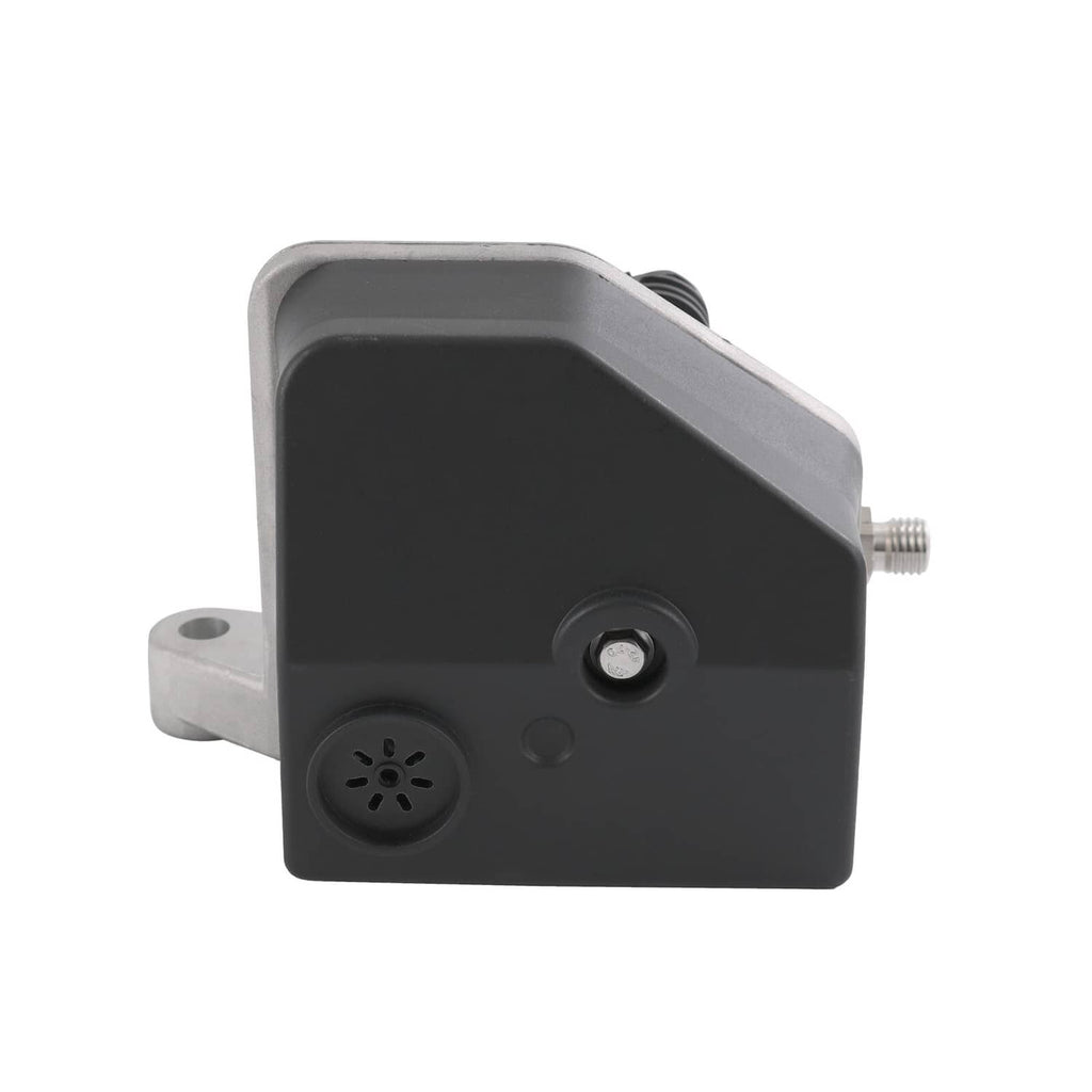 Hydrocarbon dosing module with dark black cover and gray mounting bracket