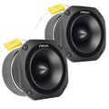 PRV Audio black titanium bullet tweeters, pair with mounting flange and wire leads