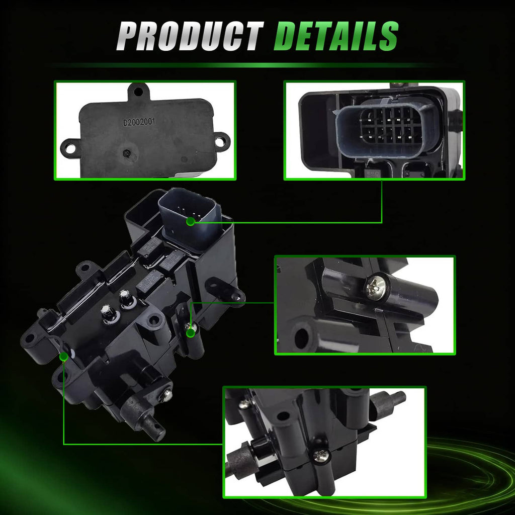 Brake control module with highlighted internal components and mounting points