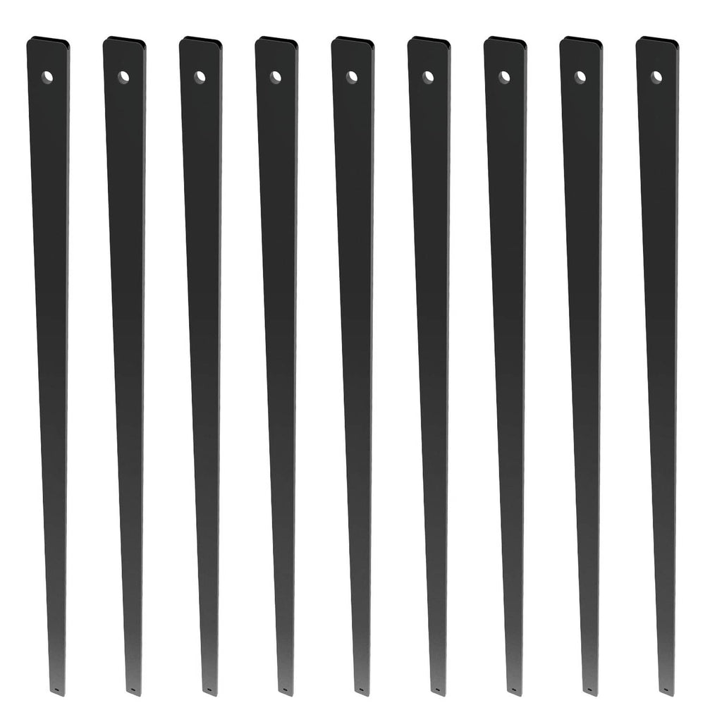 Matte black aluminum deck balusters, multiple spindles with top mounting holes