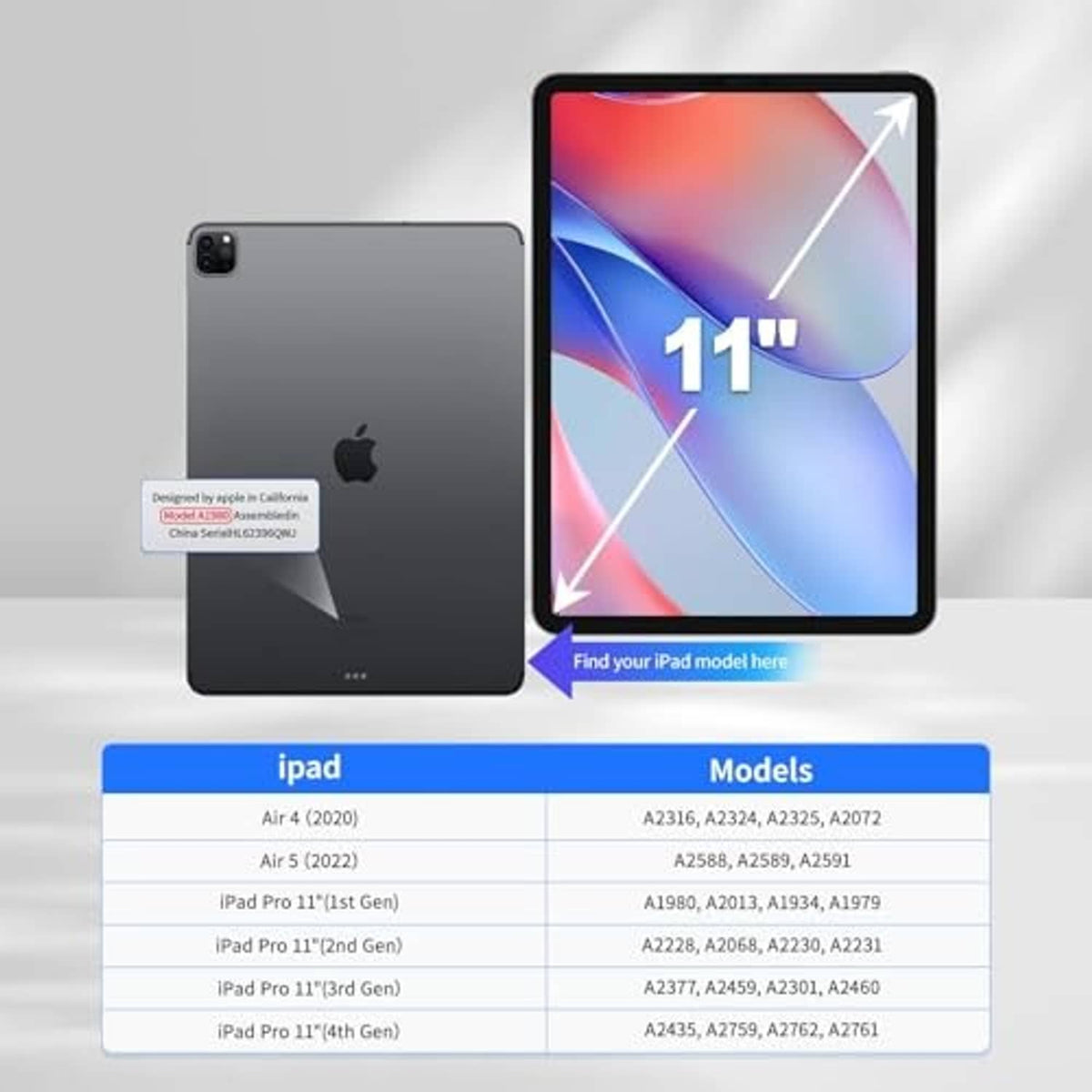 Privacy screen protector for iPad, dark tinted screen film on front device