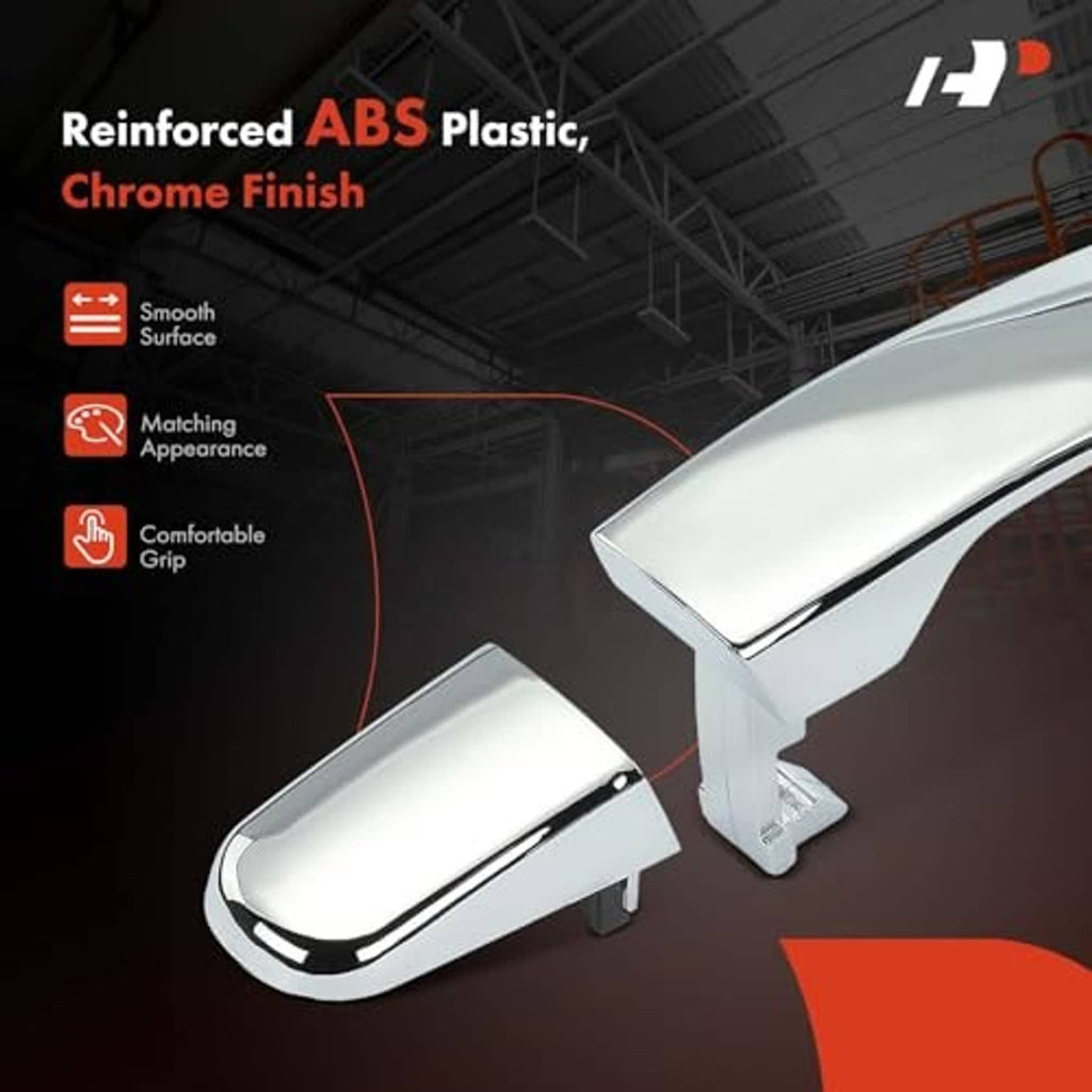 Chrome exterior door handle, smooth ABS plastic handle piece