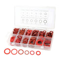 Red washer set in clear box with assorted red ring washers and size chart