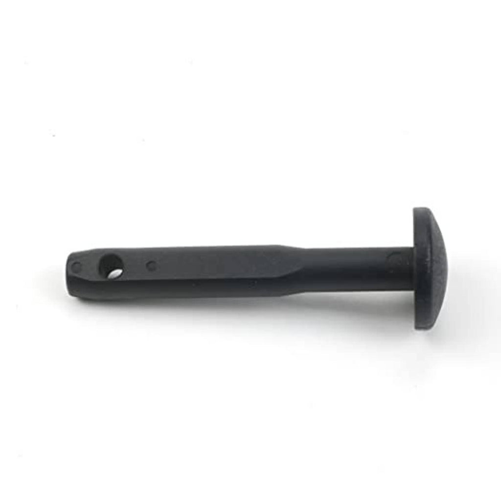 Black latch rod with round base and mounting hole