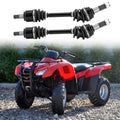 Front LH/RH axle shaft assembly with rubber boots and metal CV joints, black