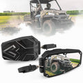 Black UTV rear view side mirror with convex lens and protective housing