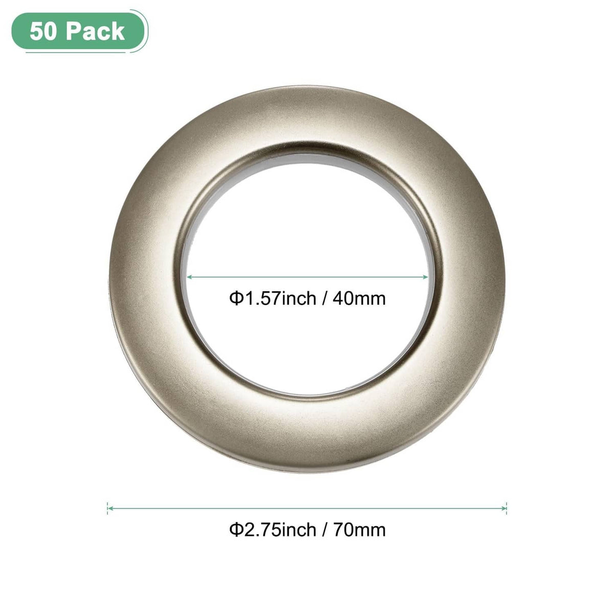 Single coffee-toned grommet ring with 40mm inner diameter