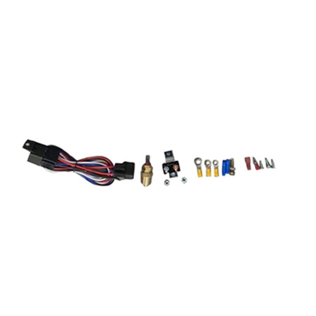 Wiring harness and electrical connectors for radiator shroud fan assembly