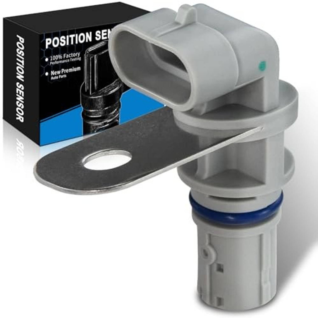 Gray position sensor with metal mounting plate, blue-tinted seal, and plug