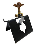 Rooftop sprinkler for wildfire embers with brass nozzle and black mounting base