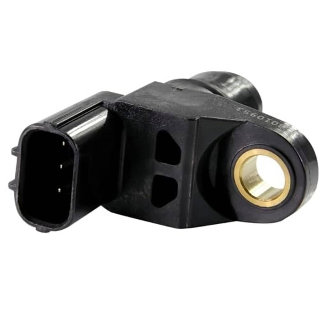 Camshaft position sensor side view with black housing, 2-pin connector, and gold-ring contact