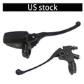 Front brake master cylinder and clutch perch set with black levers and reservoirs