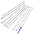 White cord hider raceway channels set, snap-cover style for neatly concealing one cable