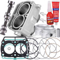 Cylinder piston gasket top end kit with camshaft, pistons, rings, and gaskets