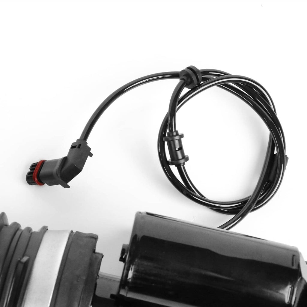 Air strut electrical connector harness with black cables and plug