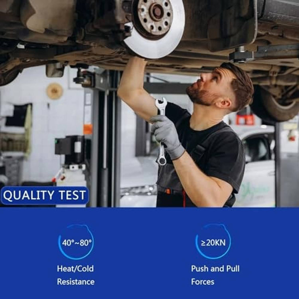 4-pack ball joint kit used during front-end suspension repair with two black joints
