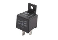 Black 12V mini ISO relay with 5-pin terminals and mounting bracket