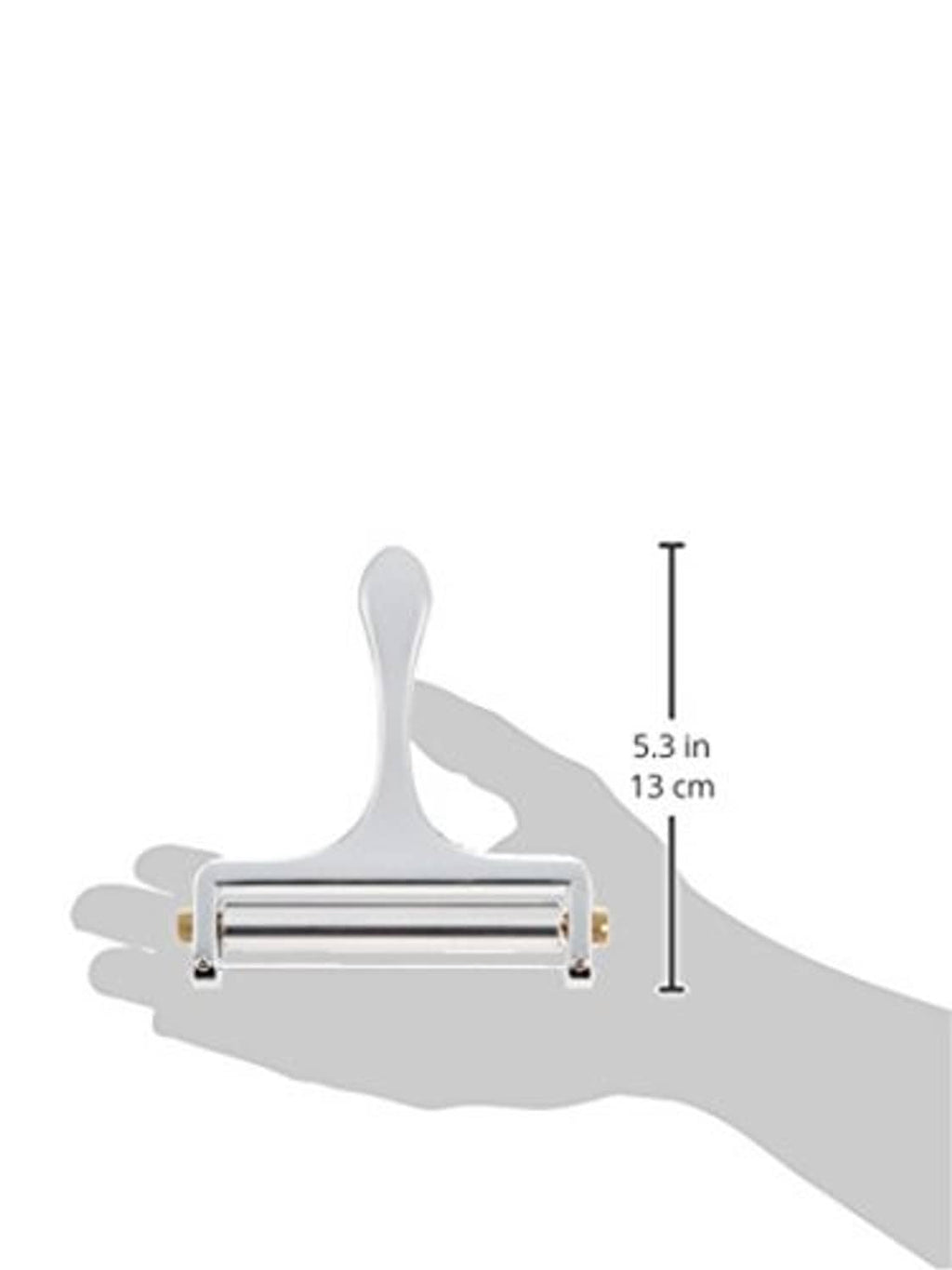 Adjustable cheese slicer, 5.3 in size shown on product silhouette