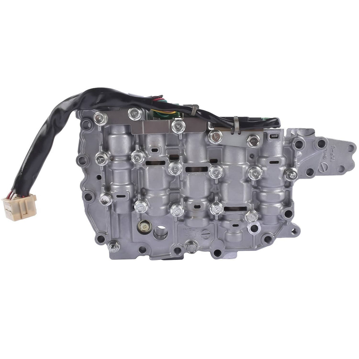 Automatic transmission valve body case with wiring harness and mounting bolts