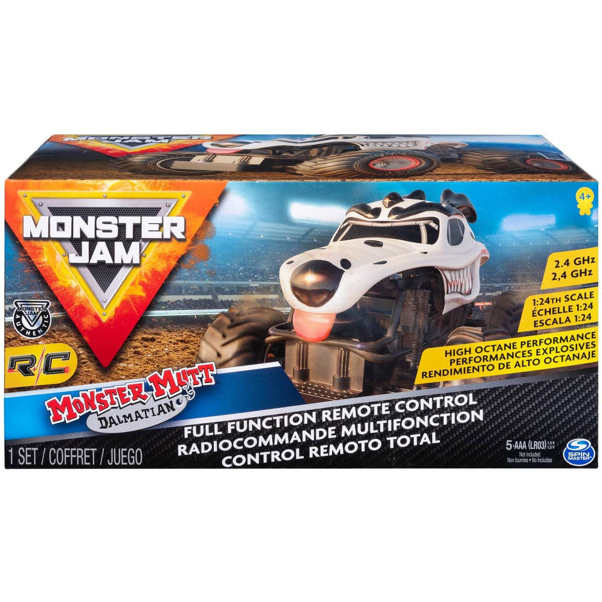 RC Monster Mutt Dalmatian remote control monster truck toy retail box front