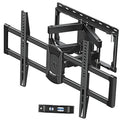 Full-motion TV wall mount bracket, black articulating arms and mounting rails.