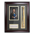 Graduation photo shadow box frame with gold tassel holder and graduation portrait insert