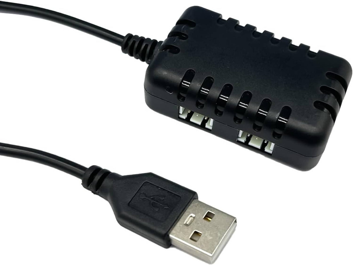 2-in-1 LiPo battery charger with USB plug and cable