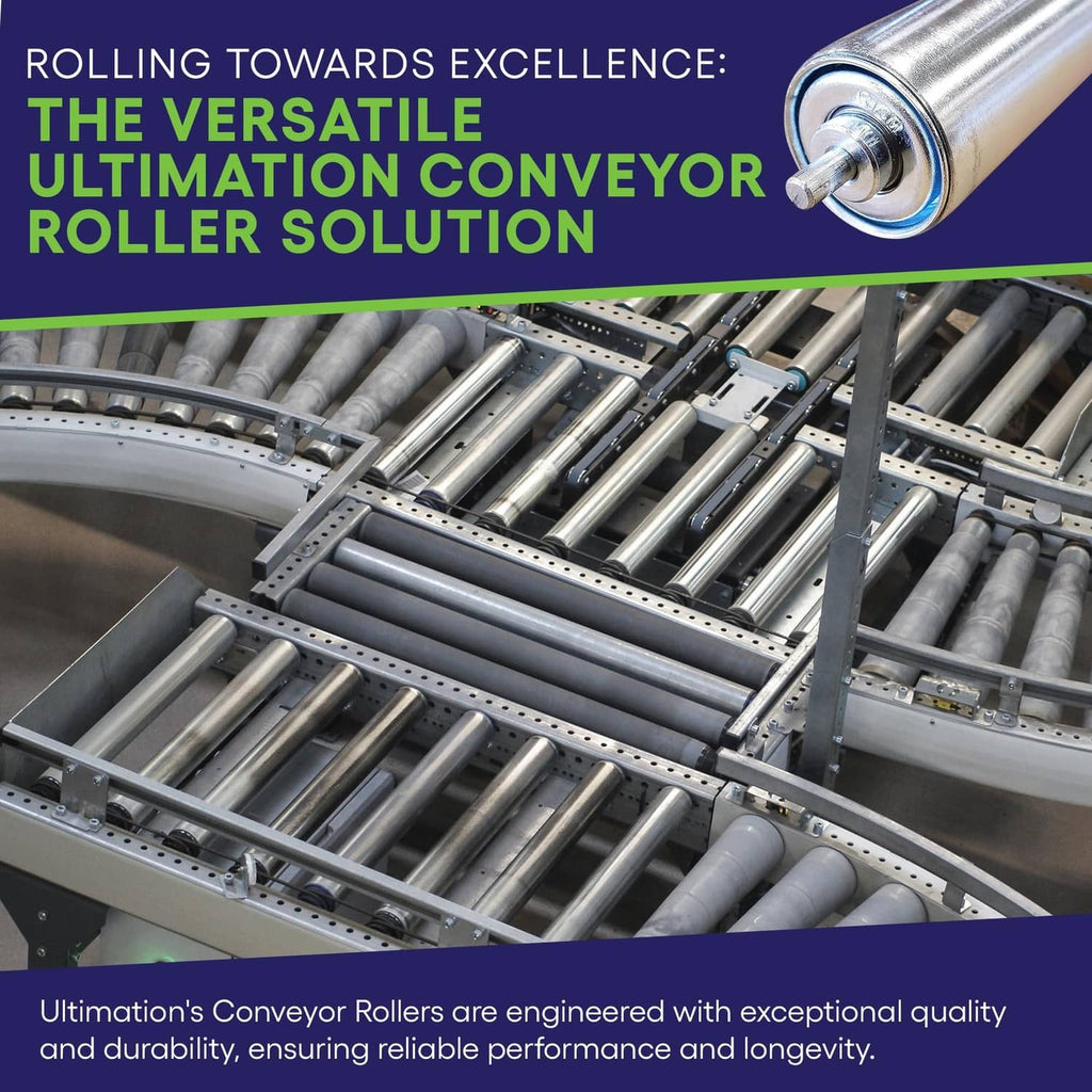 Galvanized steel conveyor roller assembly with many parallel roller tubes and axles
