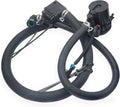 Vapor canister vent solenoid valve with black vacuum hoses and electrical connectors