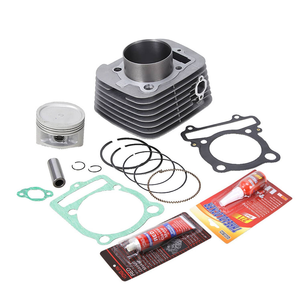 Cylinder piston gasket top end kit with metal cylinder, piston, and gasket set