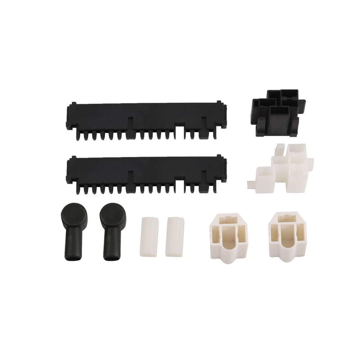 Fuse box and wiring terminal pieces with black and white connectors