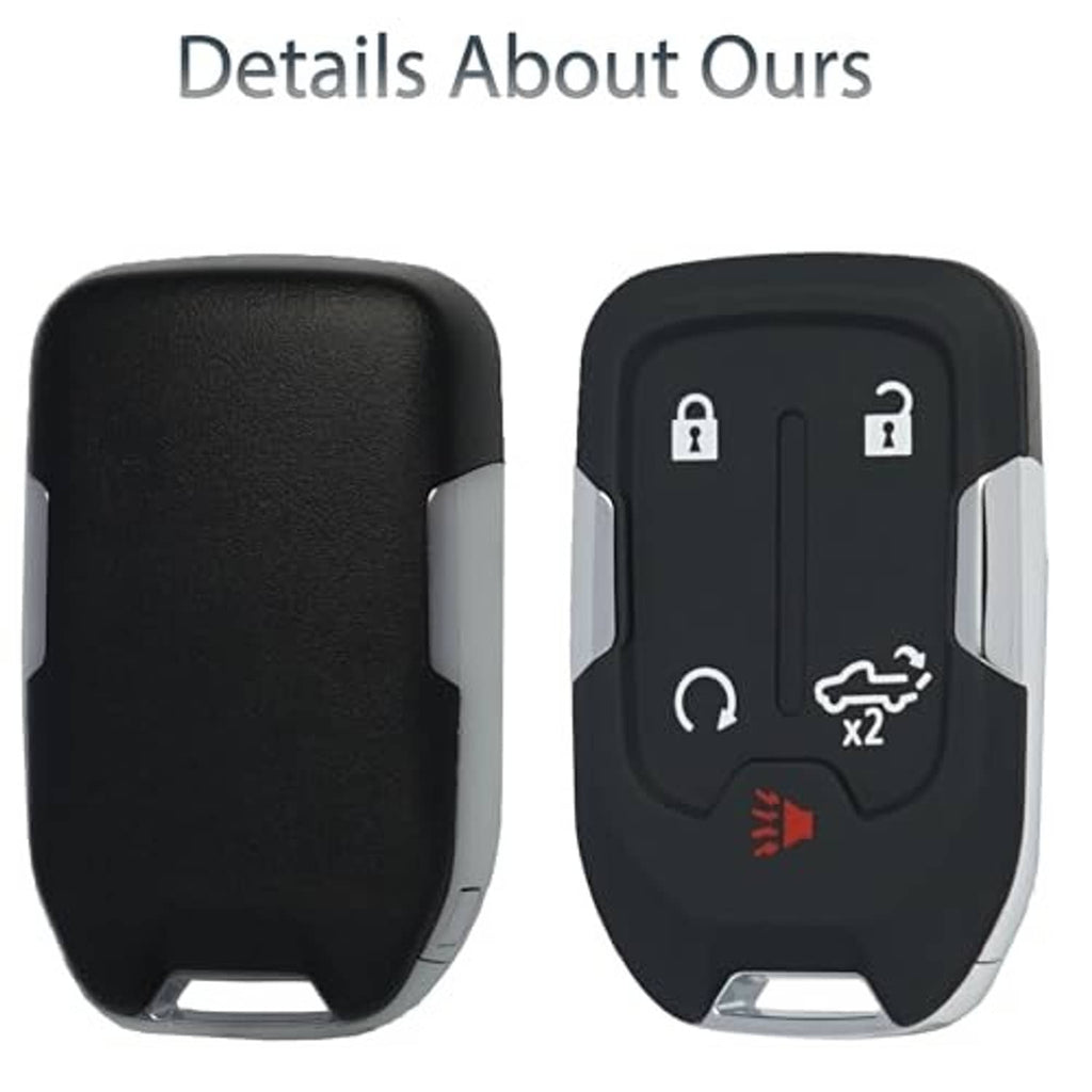 Black key fob shell with textured back and front button icon layout