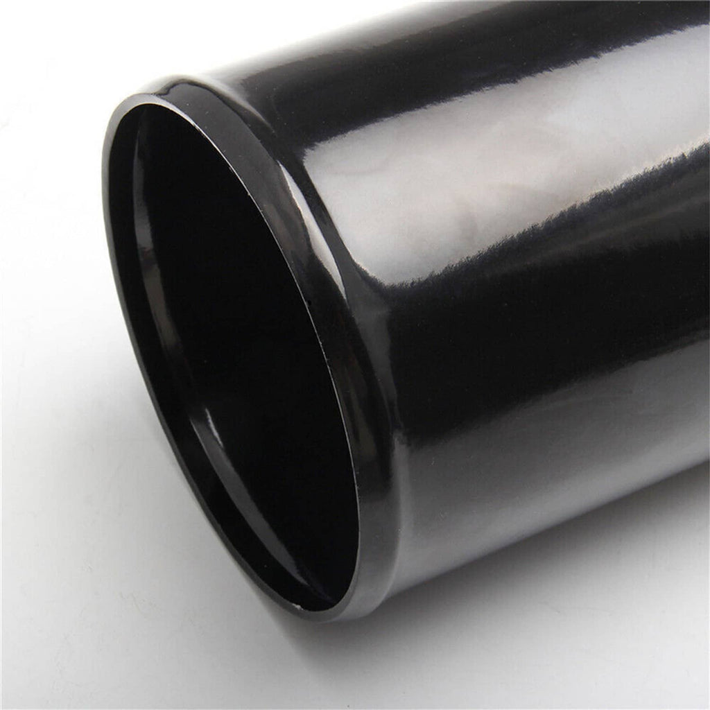 Black cold air intake tube with flared inlet opening