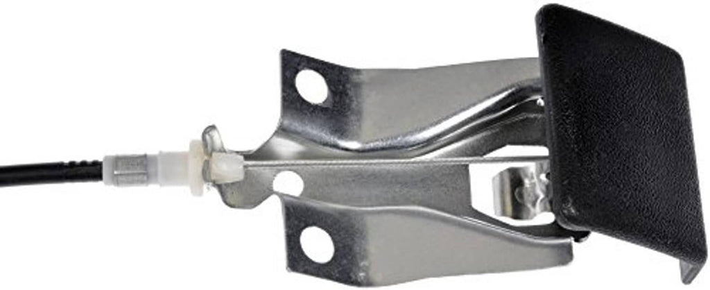Metal mounting bracket with black hood release handle and pivot hardware