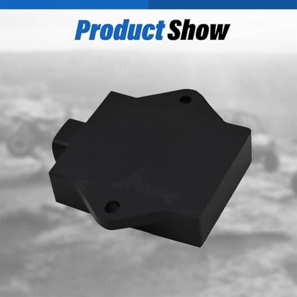 Black CDI ignition control module with top mounting holes and integrated connector port