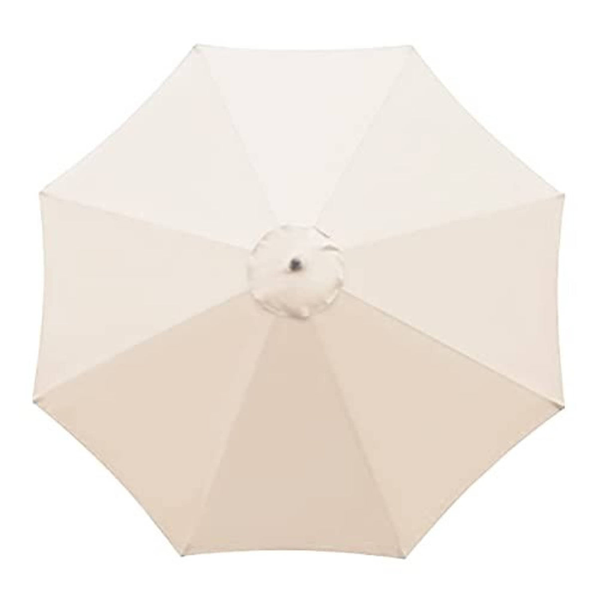 Cream umbrella canopy replacement with round vent at center and octagon shape