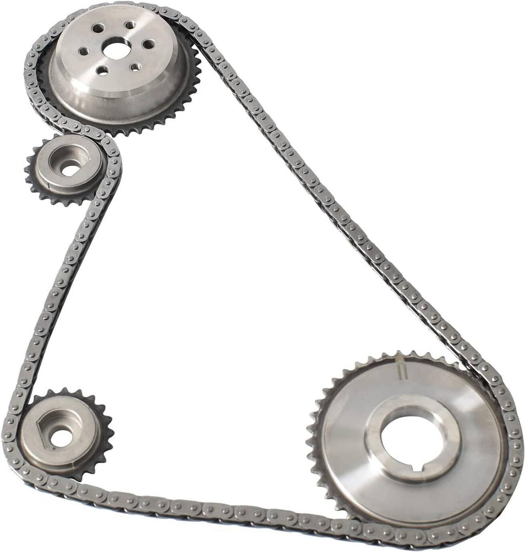 Timing chain kit with roller chain, drive sprockets, and smaller gear sprockets